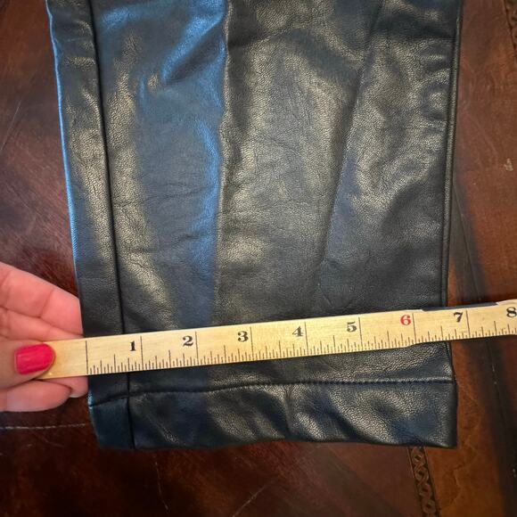 J.O.A. Drop the beat faux leather‎ pants Small Cropped Pleated - Picture 9 of 9